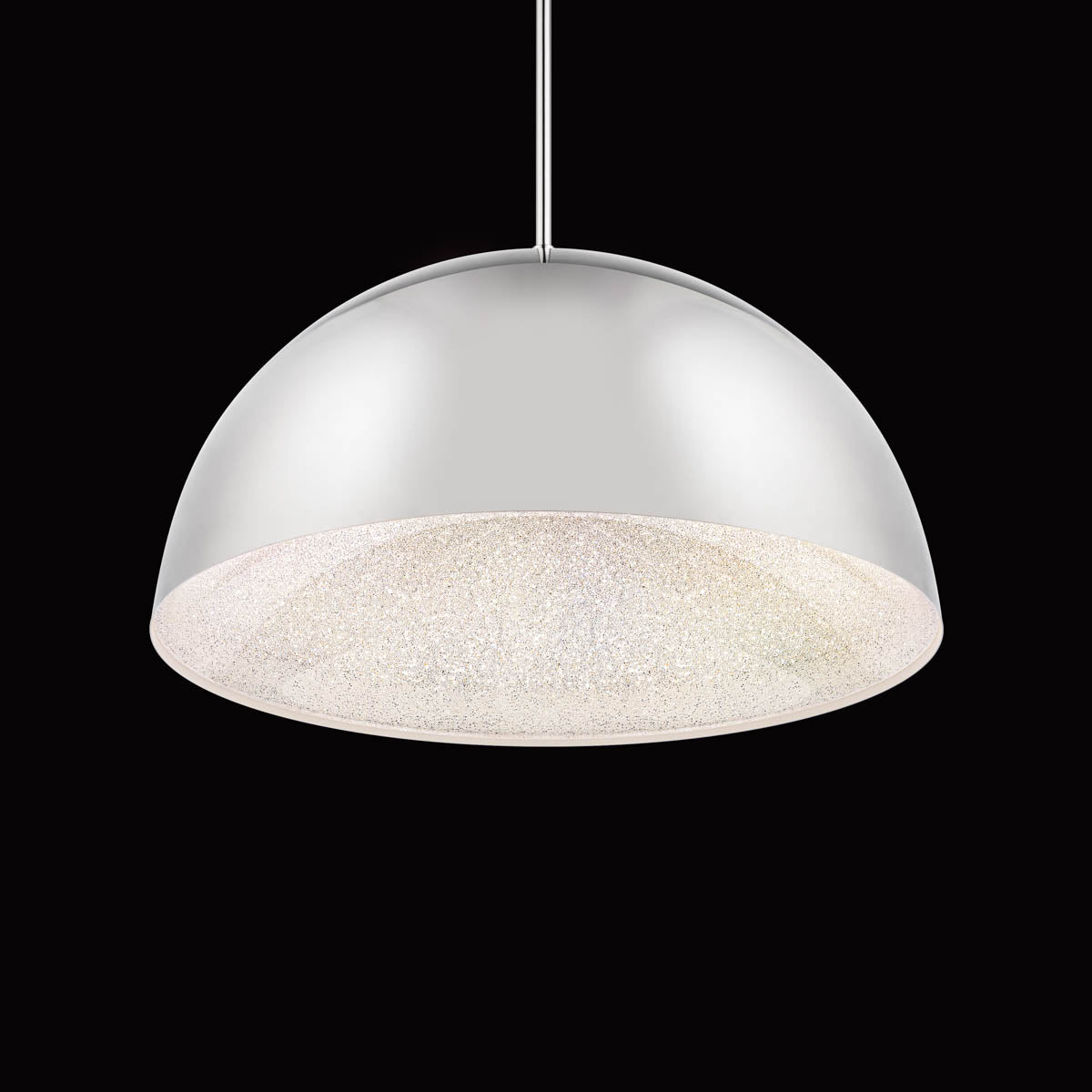Radiance Crystal Dome Pendant Light / Polished Nickel