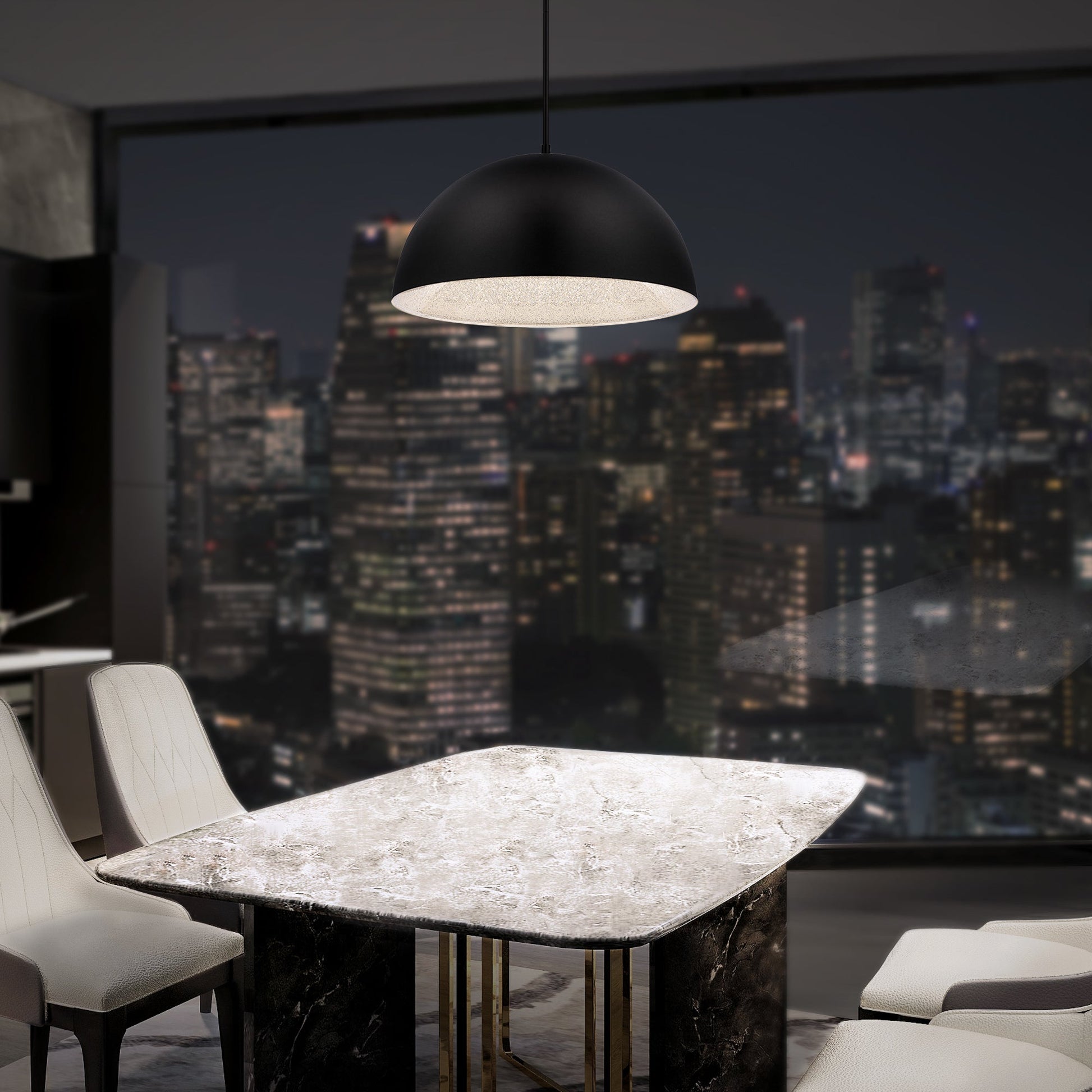 Radiance Crystal Dome Pendant Light