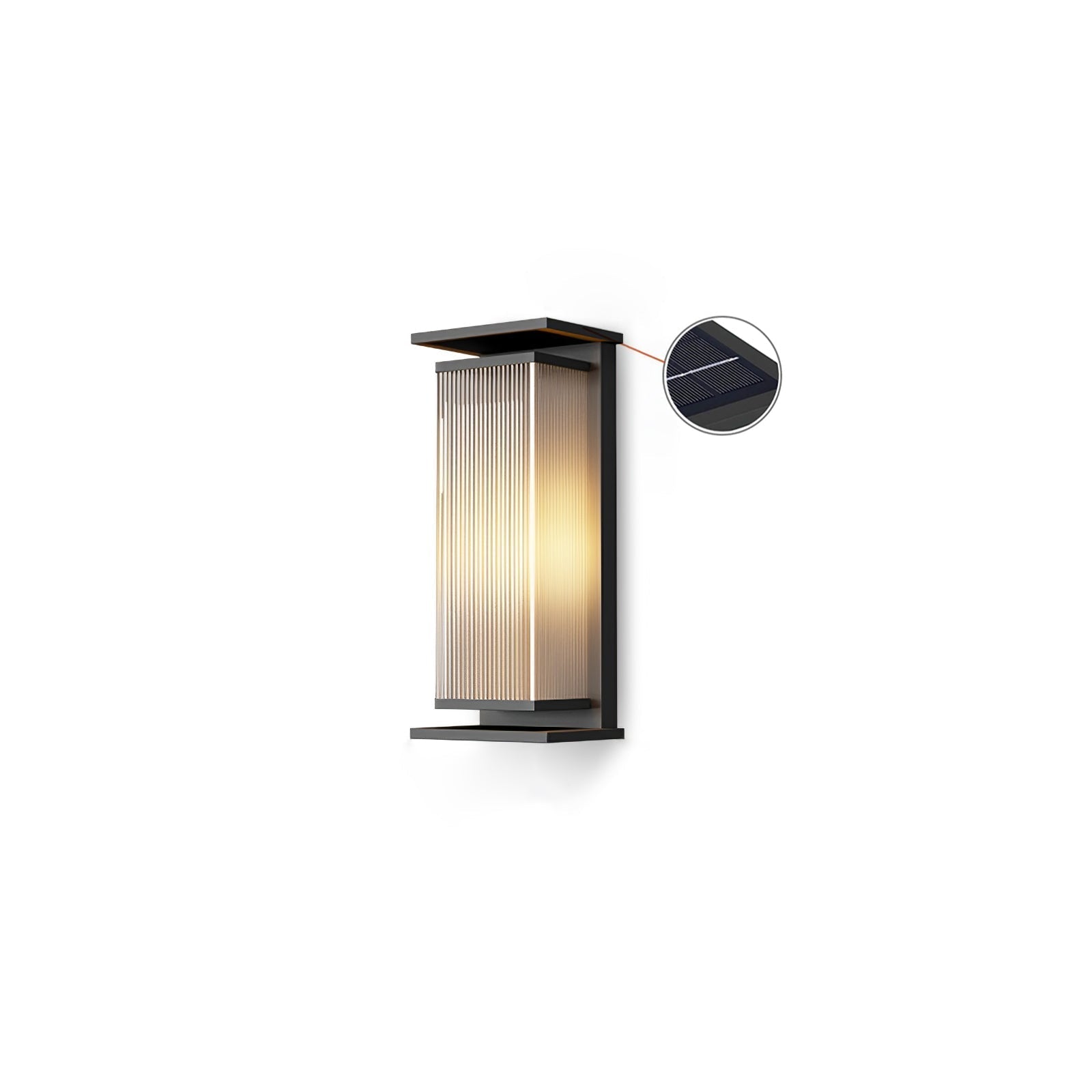 Rectangular Solar LED Outdoor Wall Light