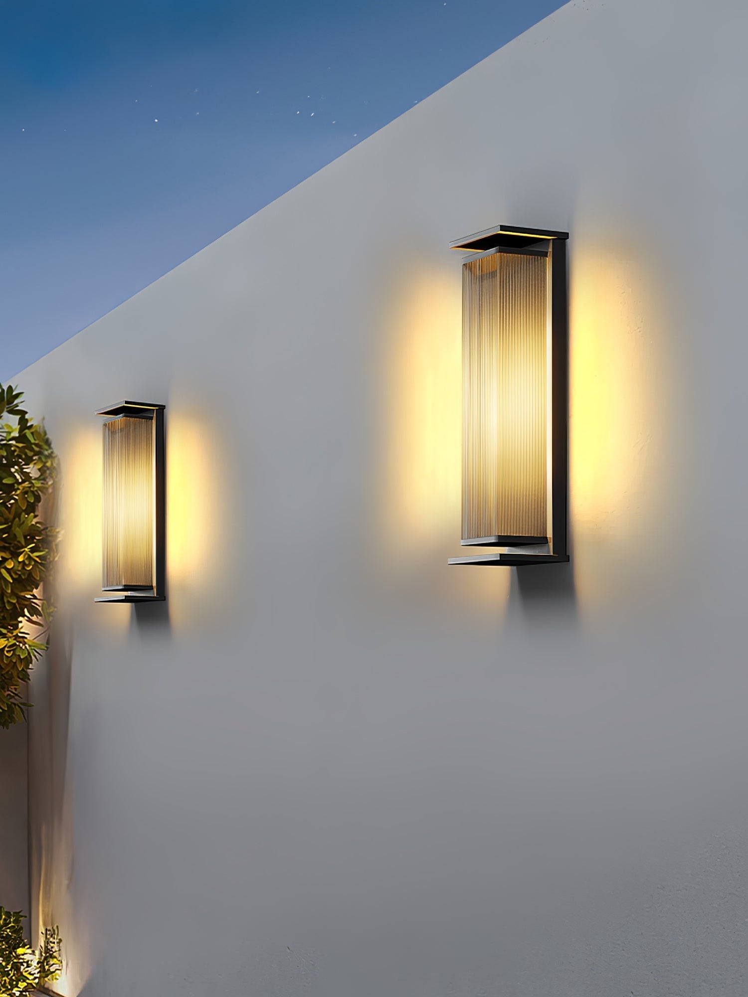 Rectangular Solar LED Outdoor Wall Light