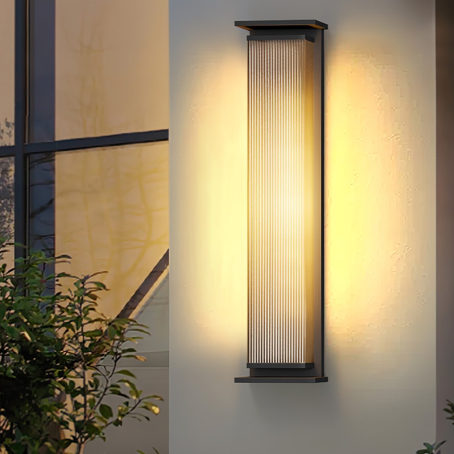 Rectangular Solar LED Outdoor Wall Light