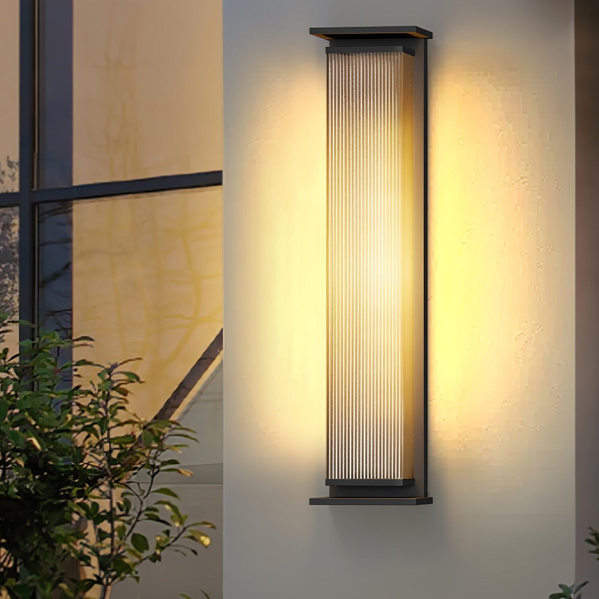 Rectangular Solar LED Outdoor Wall Light