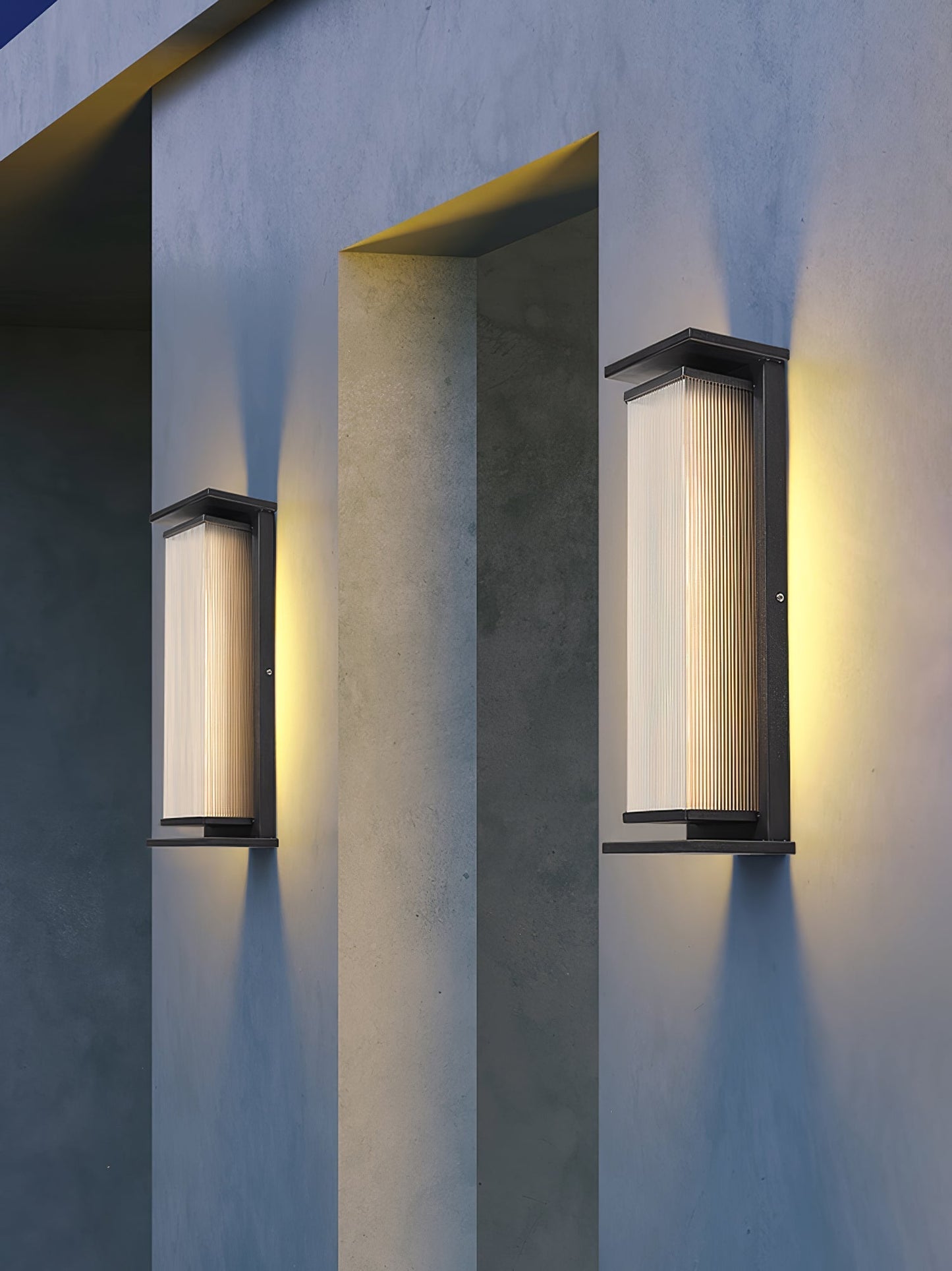 Rectangular Solar LED Outdoor Wall Light