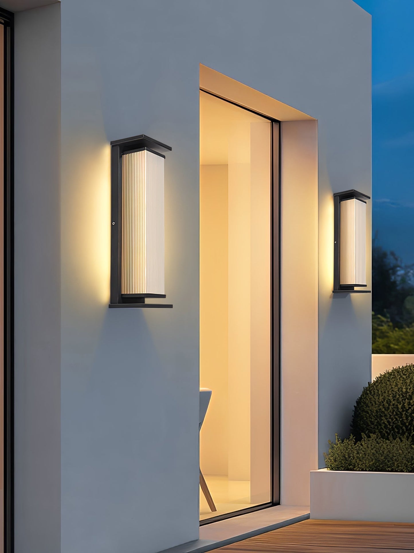 Rectangular Solar LED Outdoor Wall Light