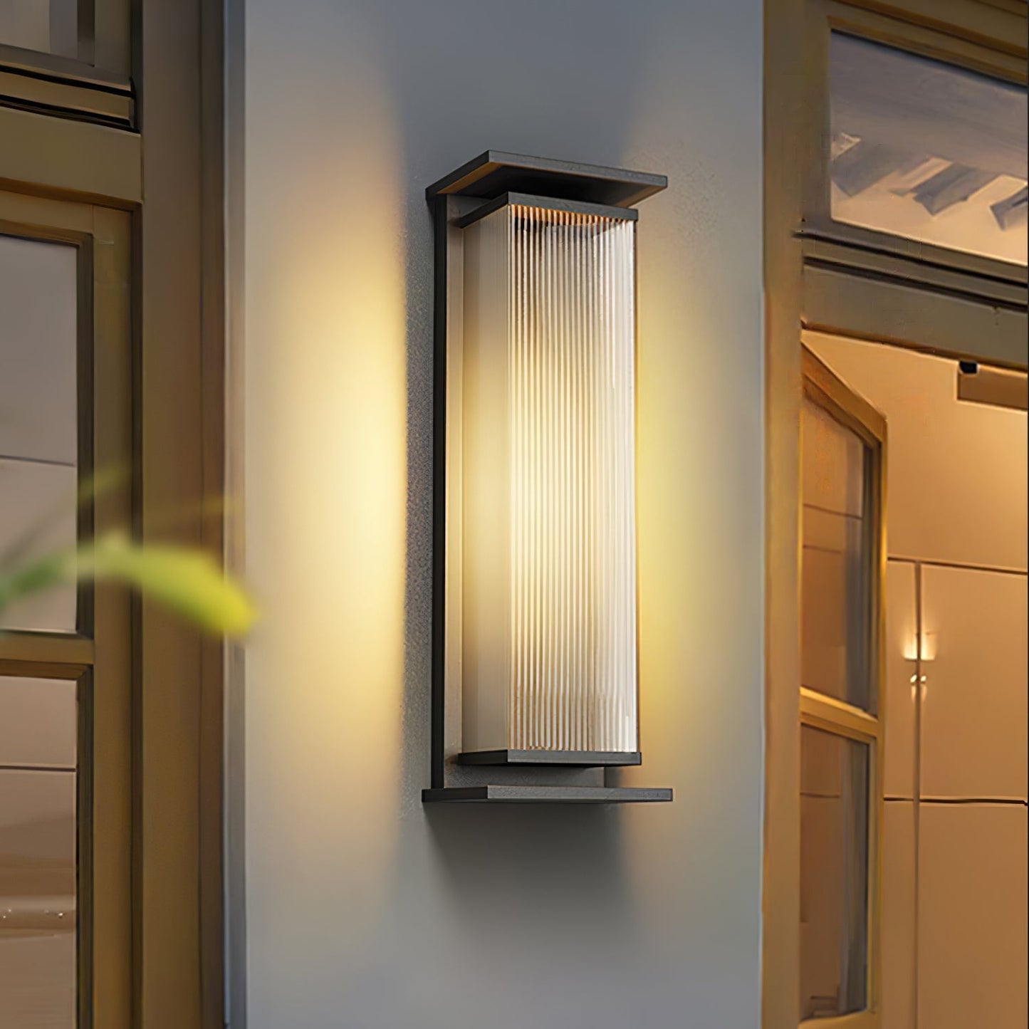 Rectangular Solar LED Outdoor Wall Light