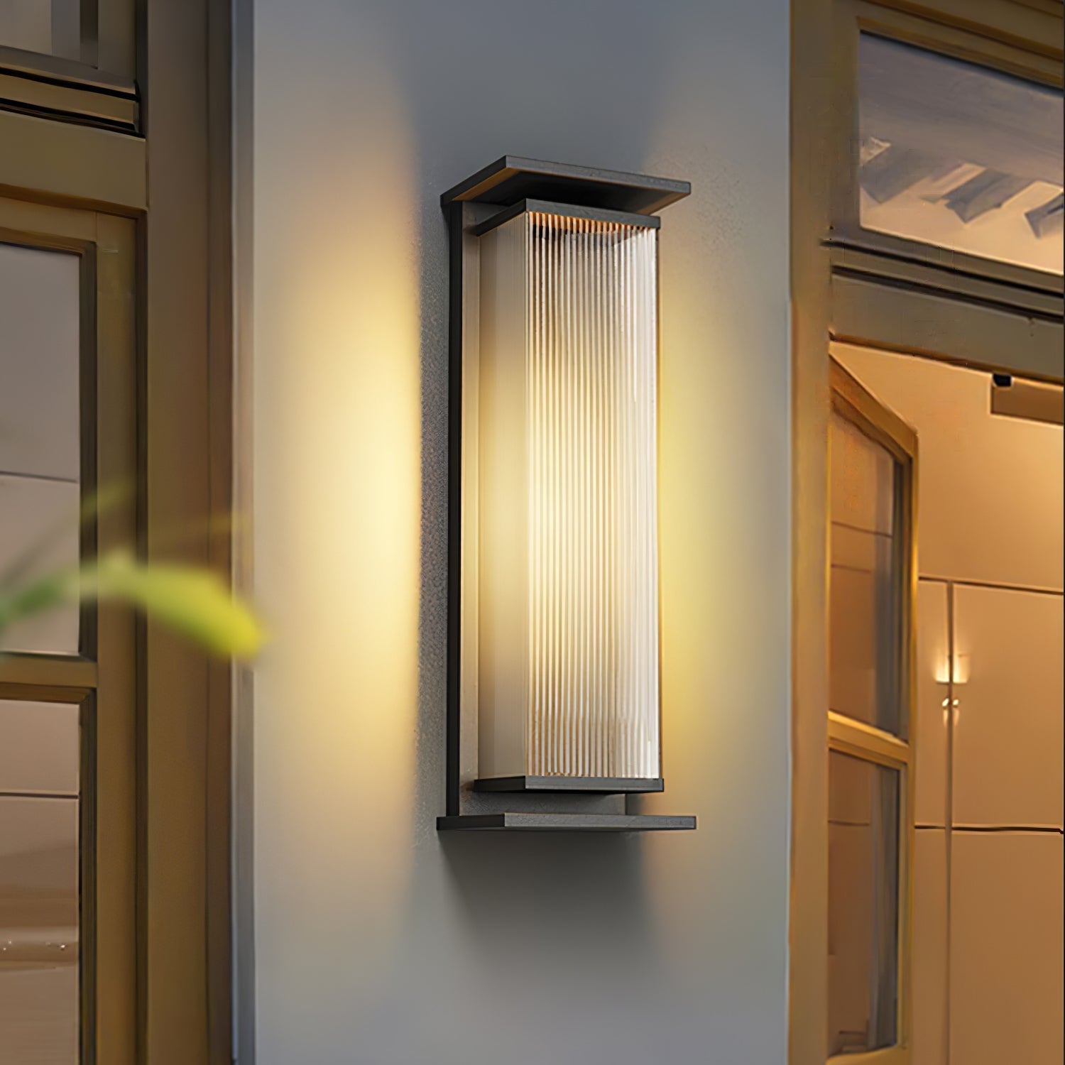 Rectangular Solar LED Outdoor Wall Light