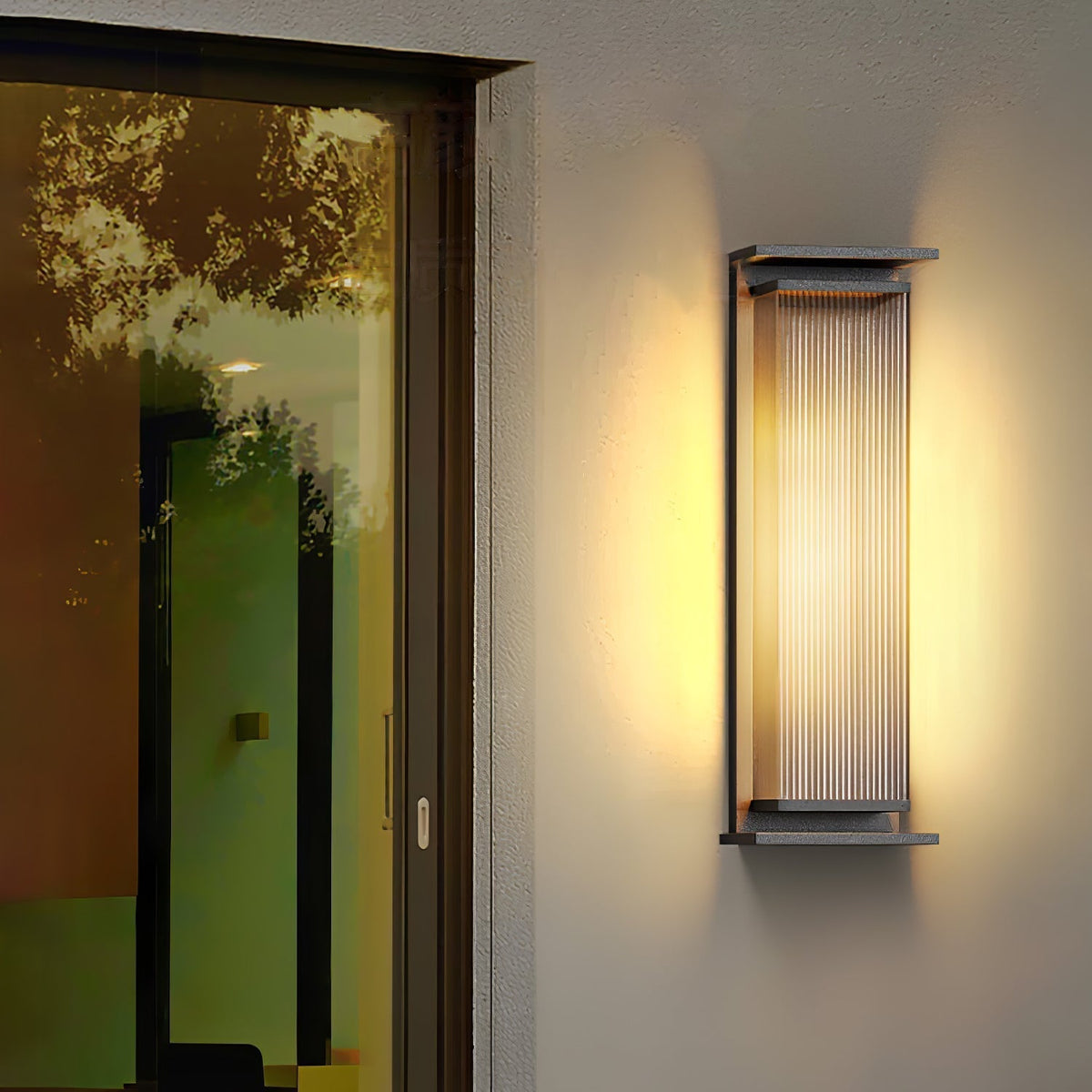 Rectangular Solar LED Outdoor Wall Light