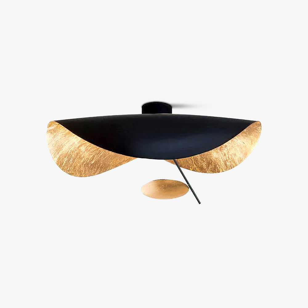 Sculptural Curved Disc LED Ceiling Light