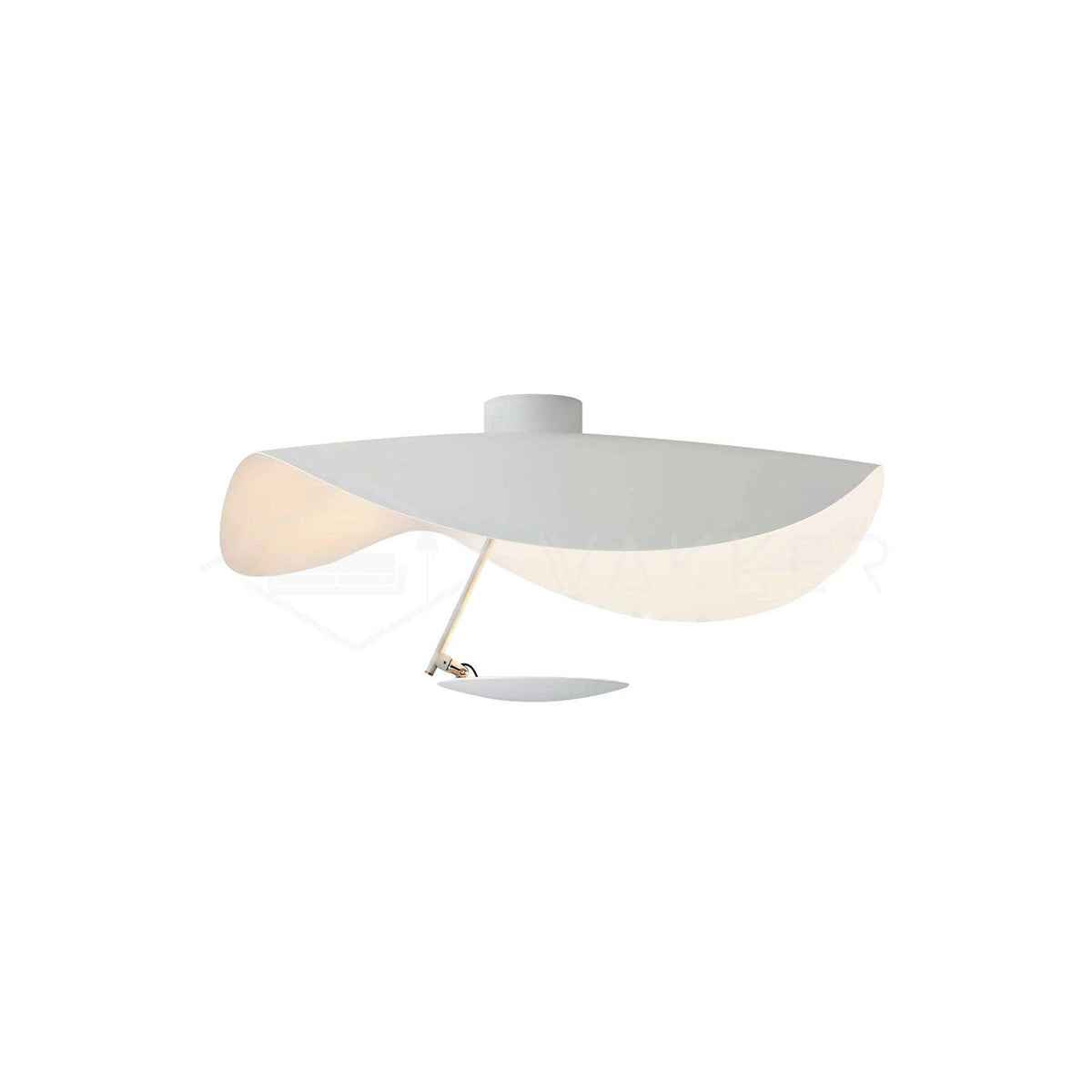 Sculptural Curved Disc LED Ceiling Light