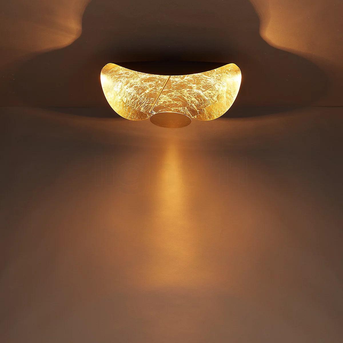 Sculptural Curved Disc LED Ceiling Light