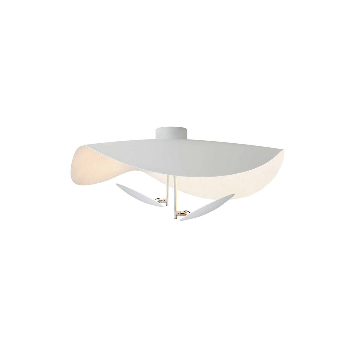 Sculptural Curved Disc LED Ceiling Light
