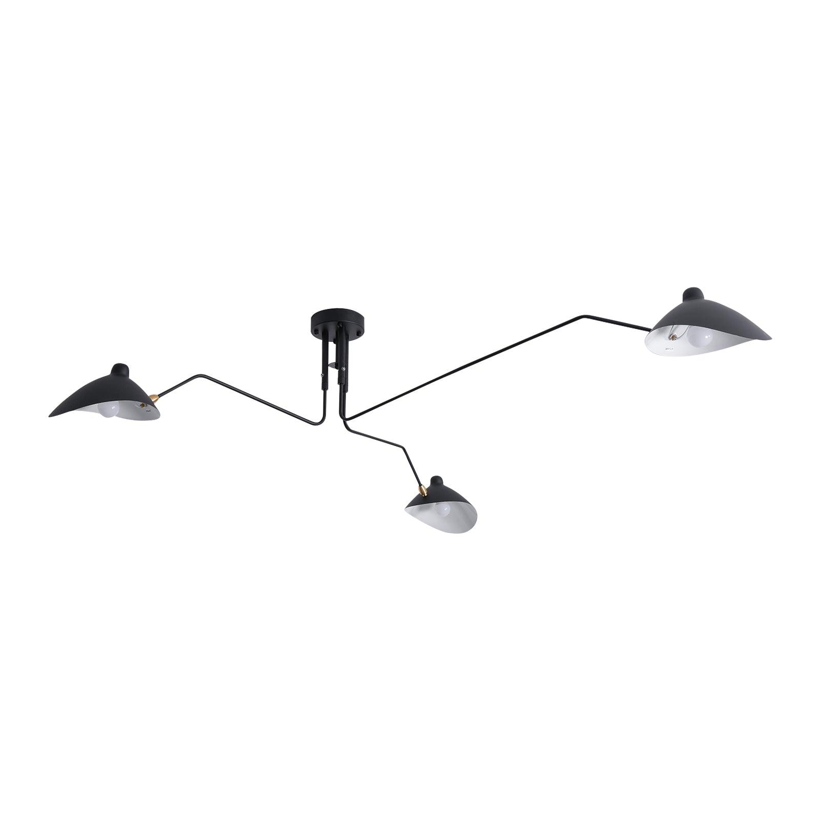 Sculptural Multi-Arm Ceiling Light