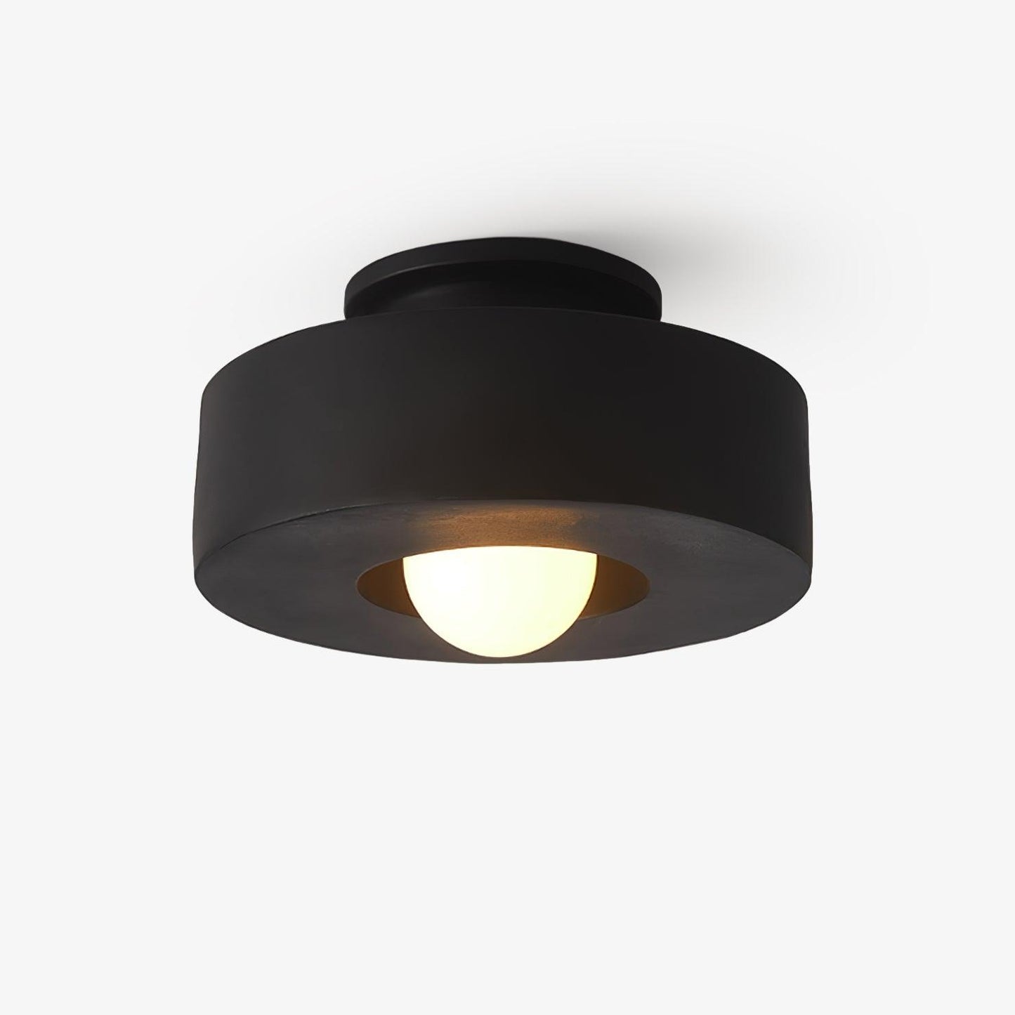 Sculptural Resin Flush Mount Ceiling Light / ∅ 11.8″ x H 5.9″ / Dia 30cm x H 15cm / Red