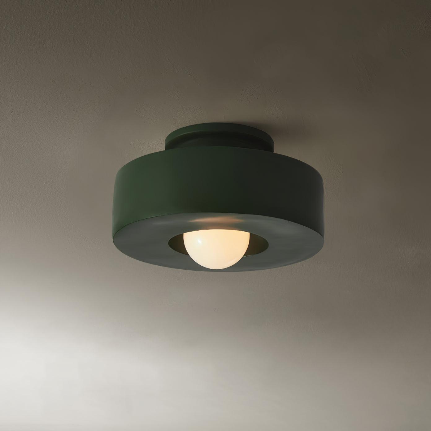 Sculptural Resin Flush Mount Ceiling Light