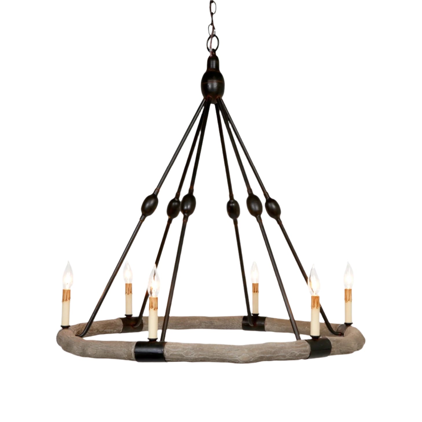 Single Tier Contemporary Chandelier / Gray/Black