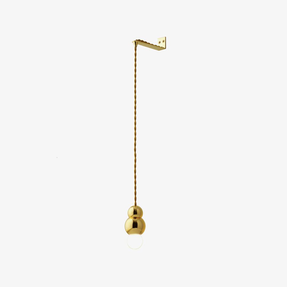 Suspended Glass Globe Wall Light / ∅ 3.14″ x H 5.03″ / Dia 8cm x H 12.8cm / Black / Suspension Rod