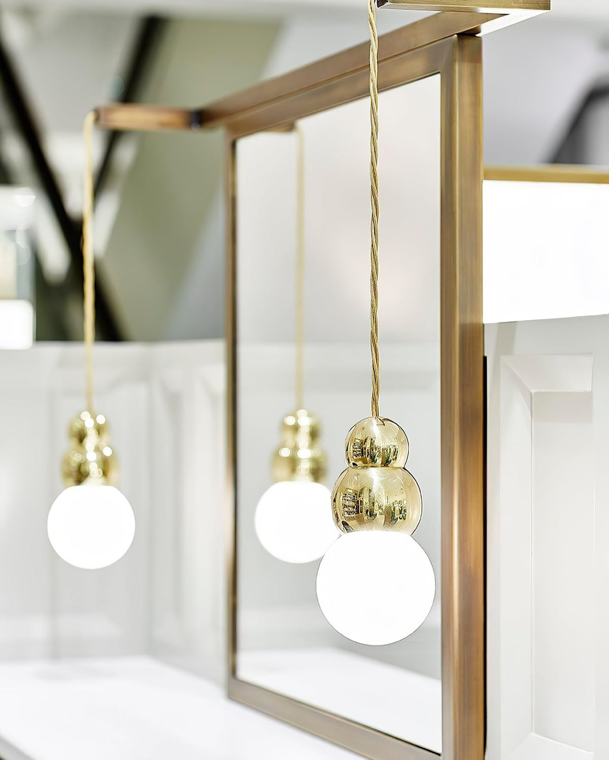 Suspended Glass Globe Wall Light