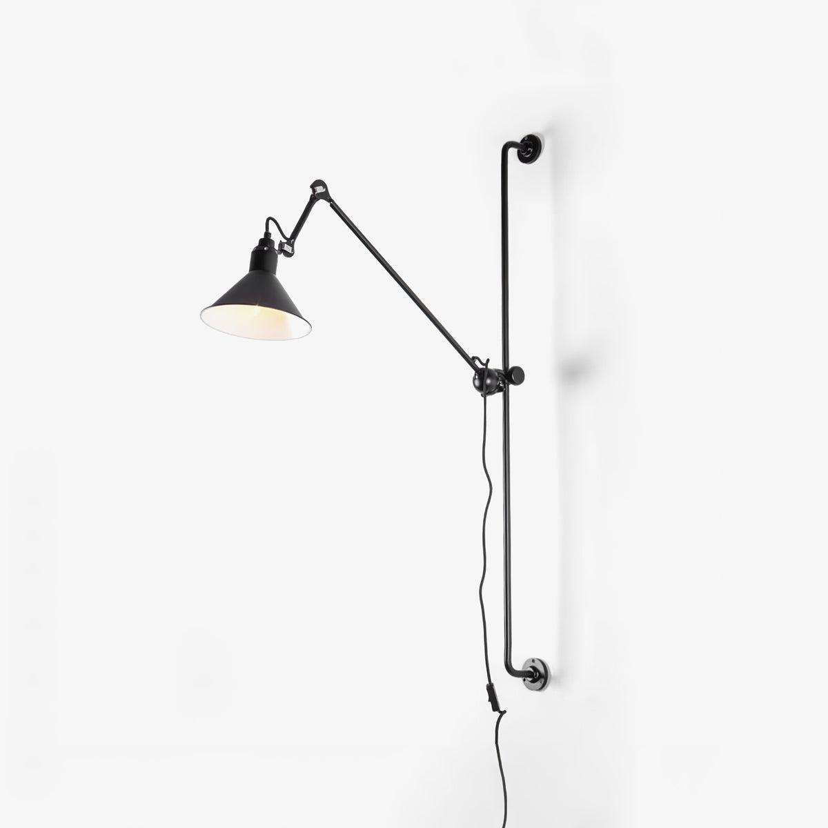 Tall Adjustable Rocker Arm Wall Light / Set of 2 / White & Black / AU Plug
