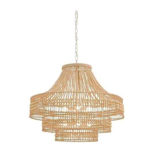 Tiered Wooden Bead Empire Chandelier / Small