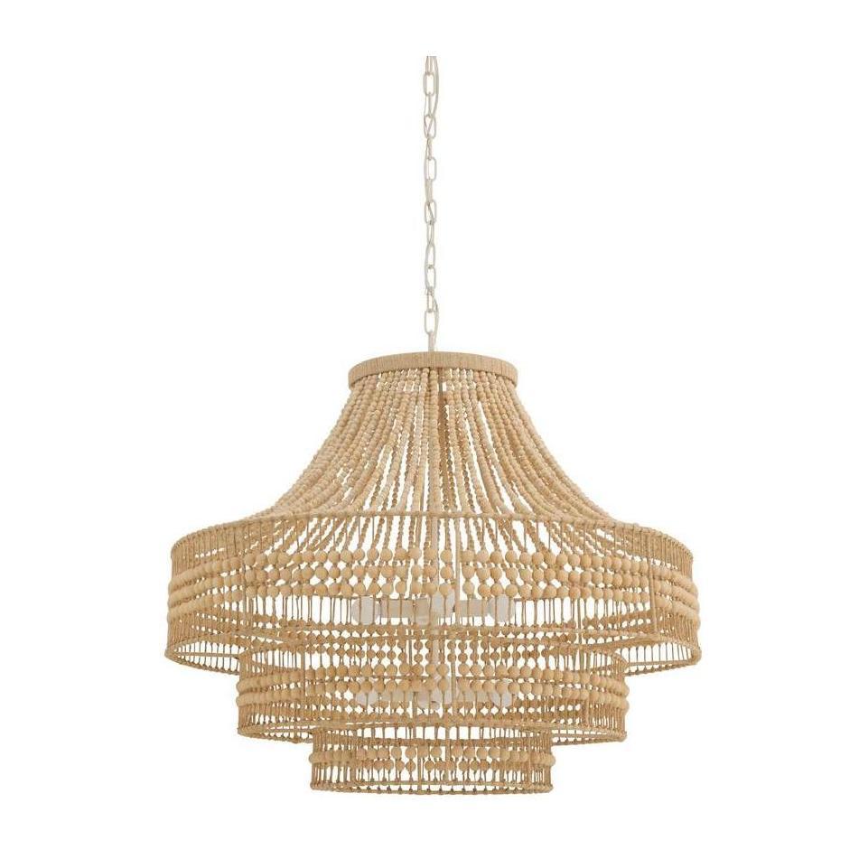 Tiered Wooden Bead Empire Chandelier
