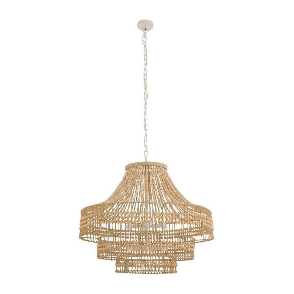 Tiered Wooden Bead Empire Chandelier