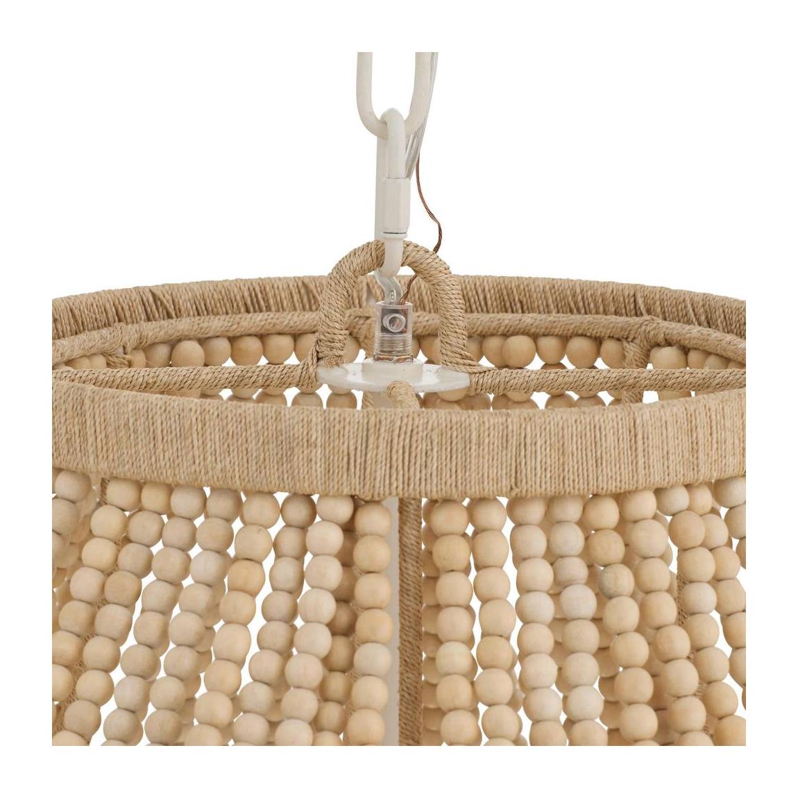 Tiered Wooden Bead Empire Chandelier