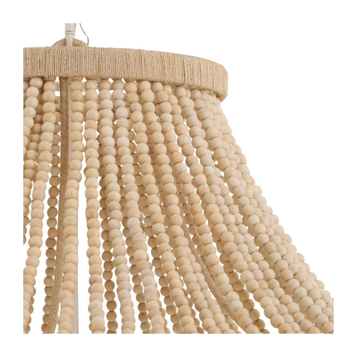Tiered Wooden Bead Empire Chandelier