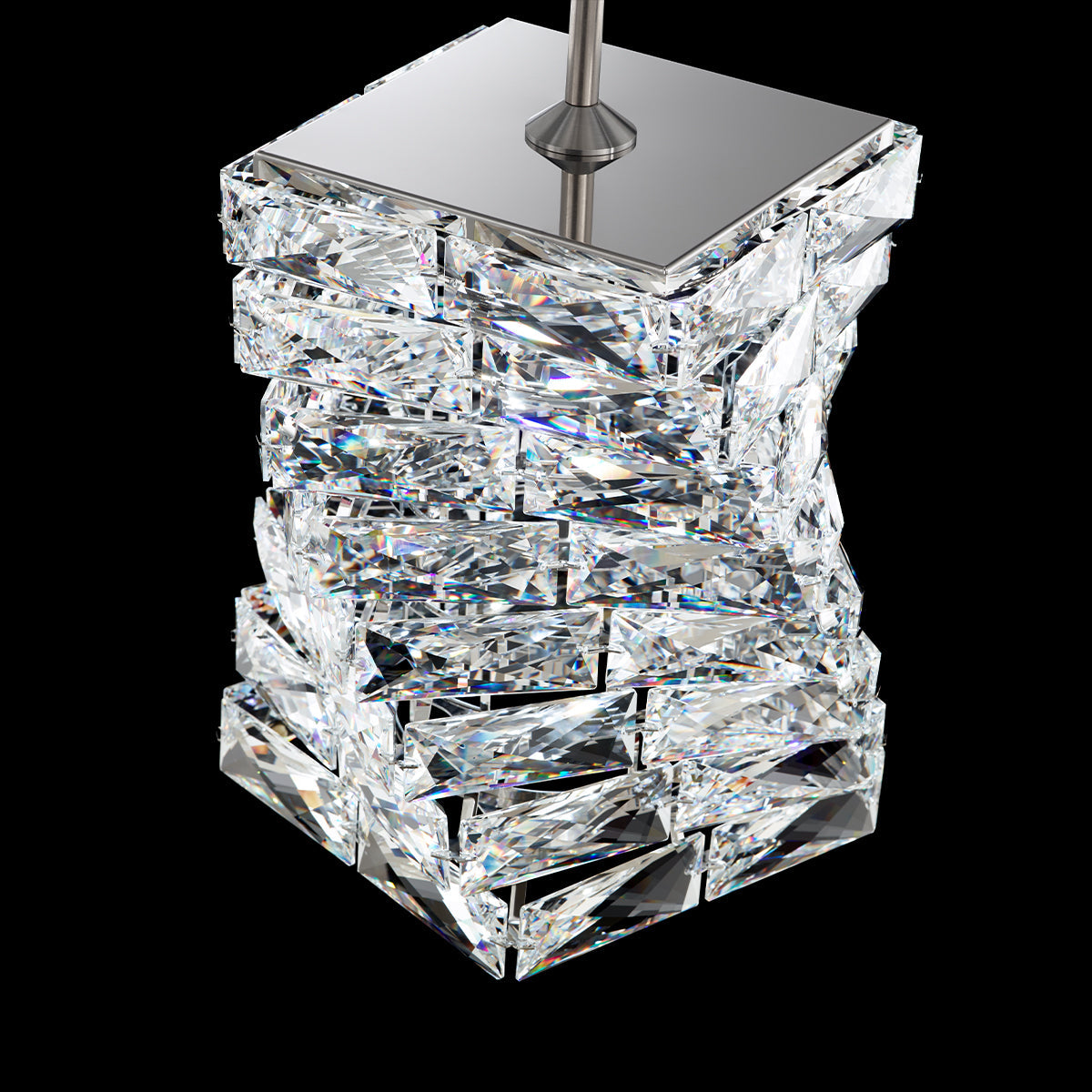 Twisted Crystal Column Mini Pendant